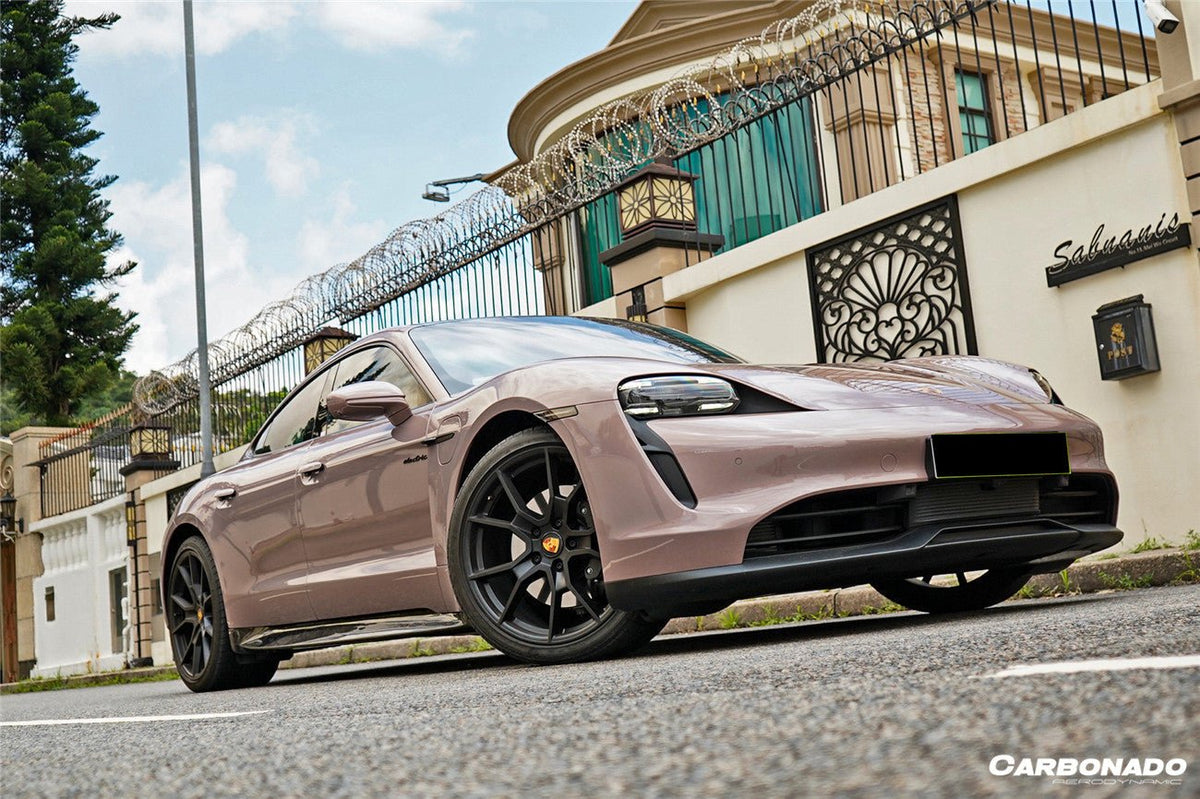 DARWINPRO - PORSCHE TAYCAN 4 / 4S / GTS / TURBO DRY CARBON FIBRE OD STYLE SIDE SKIRTS - Aero Carbon UK