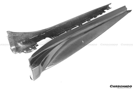 DARWINPRO - PORSCHE TAYCAN 4 / 4S / GTS / TURBO DRY CARBON FIBRE OD STYLE SIDE SKIRTS - Aero Carbon UK