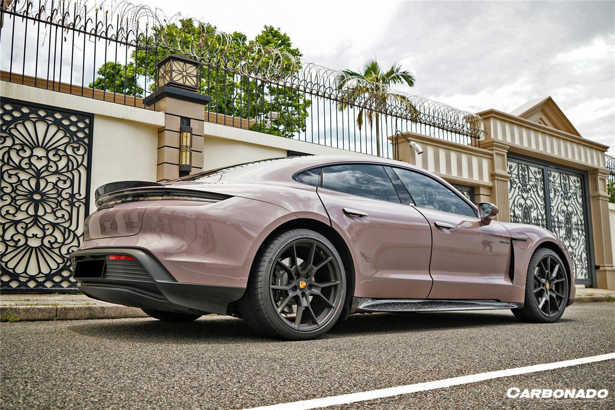 DARWINPRO - PORSCHE TAYCAN 4 / 4S / GTS / TURBO DRY CARBON FIBRE OD STYLE SIDE SKIRTS - Aero Carbon UK