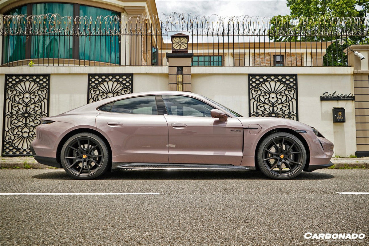 DARWINPRO - PORSCHE TAYCAN 4 / 4S / GTS / TURBO DRY CARBON FIBRE OD STYLE SIDE SKIRTS - Aero Carbon UK