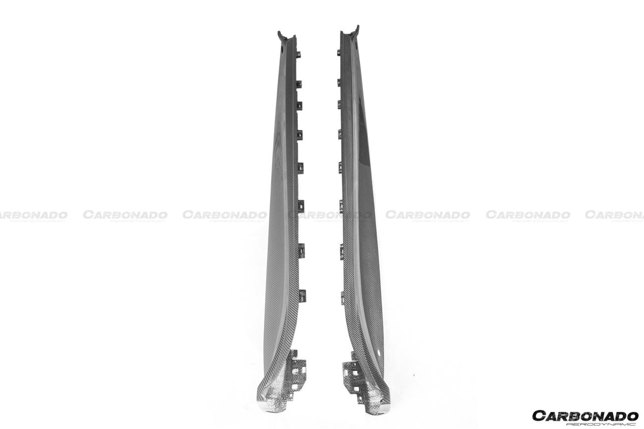 DARWINPRO - PORSCHE TAYCAN 4 / 4S / GTS / TURBO DRY CARBON FIBRE OD STYLE SIDE SKIRTS - Aero Carbon UK