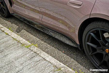 DARWINPRO - PORSCHE TAYCAN 4 / 4S / GTS / TURBO DRY CARBON FIBRE OD STYLE SIDE SKIRTS - Aero Carbon UK