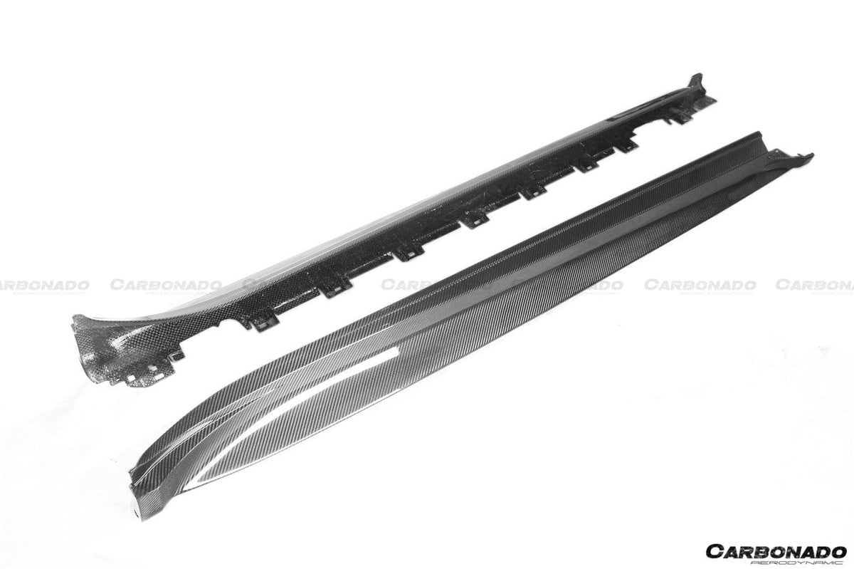 DARWINPRO - PORSCHE TAYCAN 4 / 4S / GTS / TURBO DRY CARBON FIBRE OD STYLE SIDE SKIRTS - Aero Carbon UK
