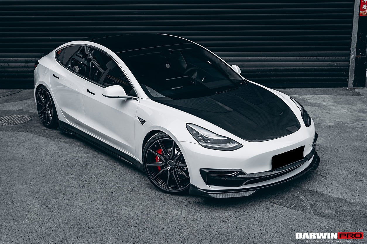 DARWINPRO - TESLA MODEL 3 IMP PERFORMANCE CARBON FIBER FRONT LIP - Aero Carbon UK