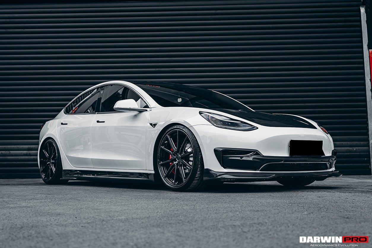 DARWINPRO - TESLA MODEL 3 IMP PERFORMANCE CARBON FIBER FRONT LIP - Aero Carbon UK