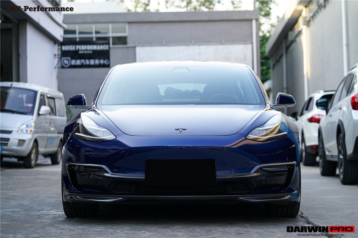 DARWINPRO - TESLA MODEL 3 IMP PERFORMANCE CARBON FIBER FRONT LIP - Aero Carbon UK