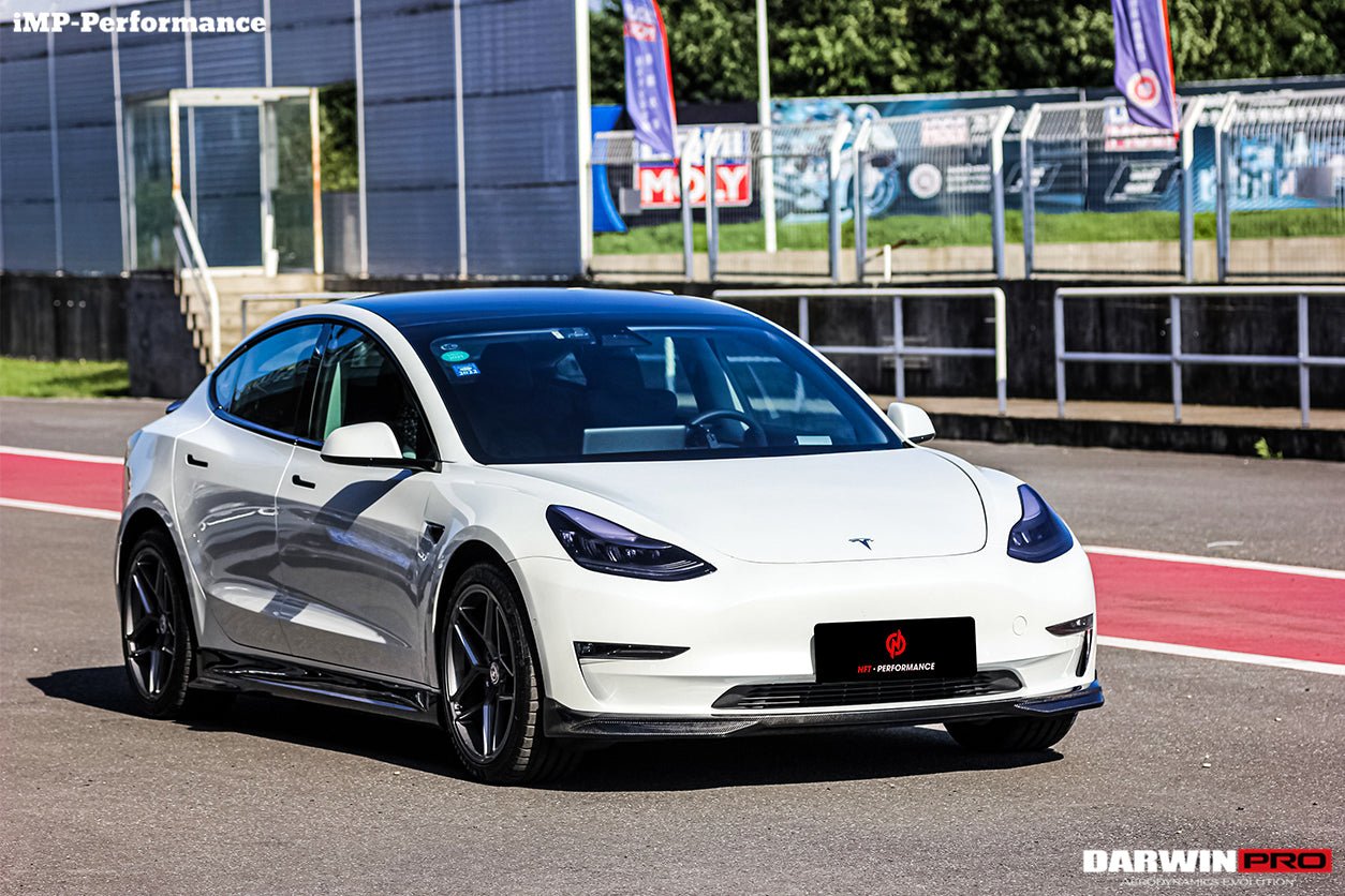 DARWINPRO - TESLA MODEL 3 IMP PERFORMANCE CARBON FIBER FRONT LIP - Aero Carbon UK