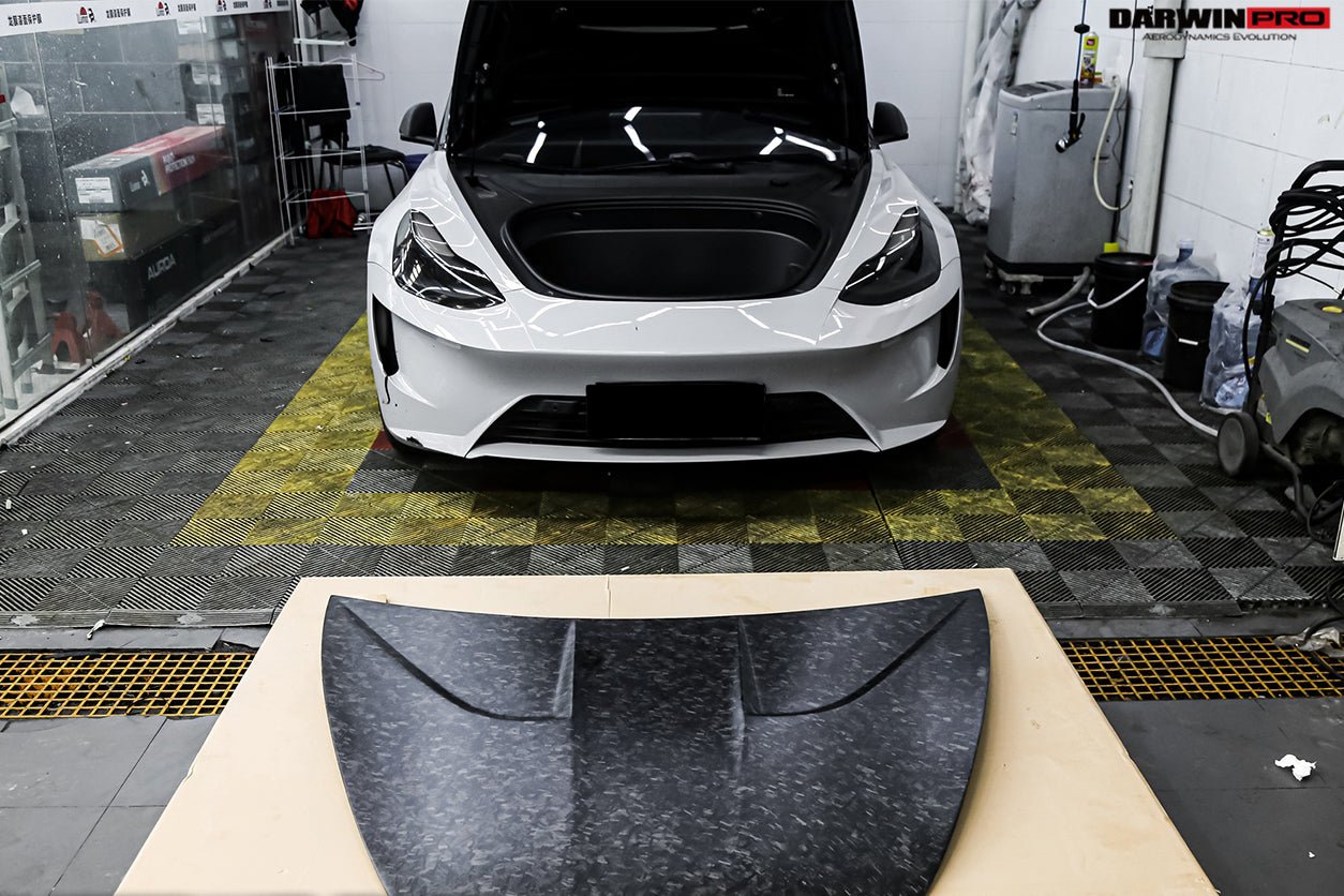 DARWINPRO - TESLA MODEL 3 IMP PERFORMANCE CARBON FIBER HOOD BONNET - Aero Carbon UK