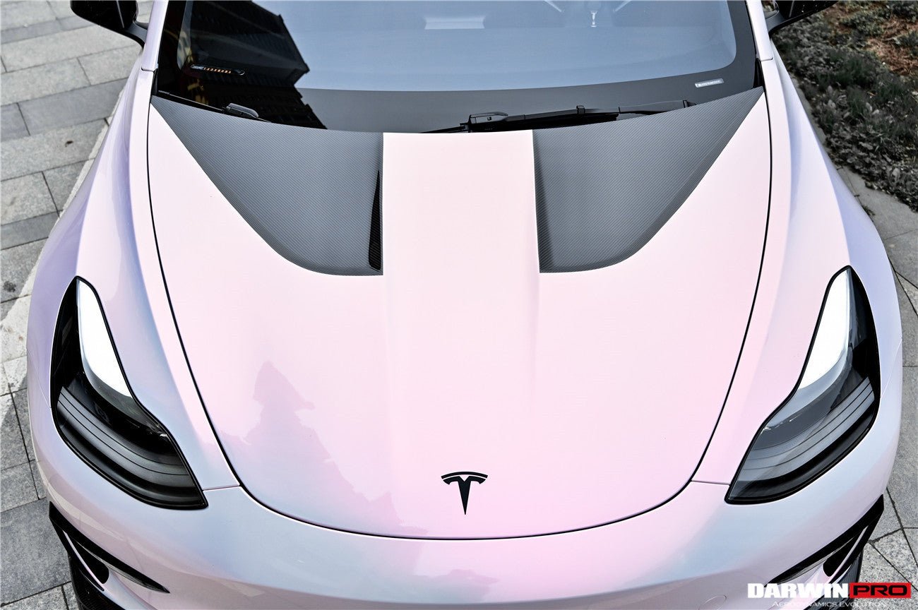 DARWINPRO - TESLA MODEL 3 IMP PERFORMANCE CARBON FIBER HOOD BONNET - Aero Carbon UK