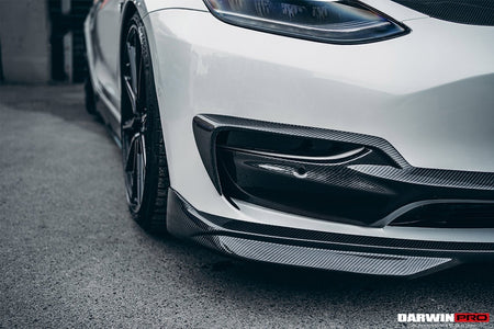 DARWINPRO - TESLA MODEL 3 IMP PERFORMANCE CARBON FIBER MID FRONT LIP - Aero Carbon UK