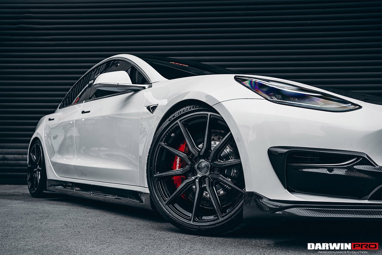 DARWINPRO - TESLA MODEL 3 IMP PERFORMANCE CARBON FIBER MID FRONT LIP - Aero Carbon UK