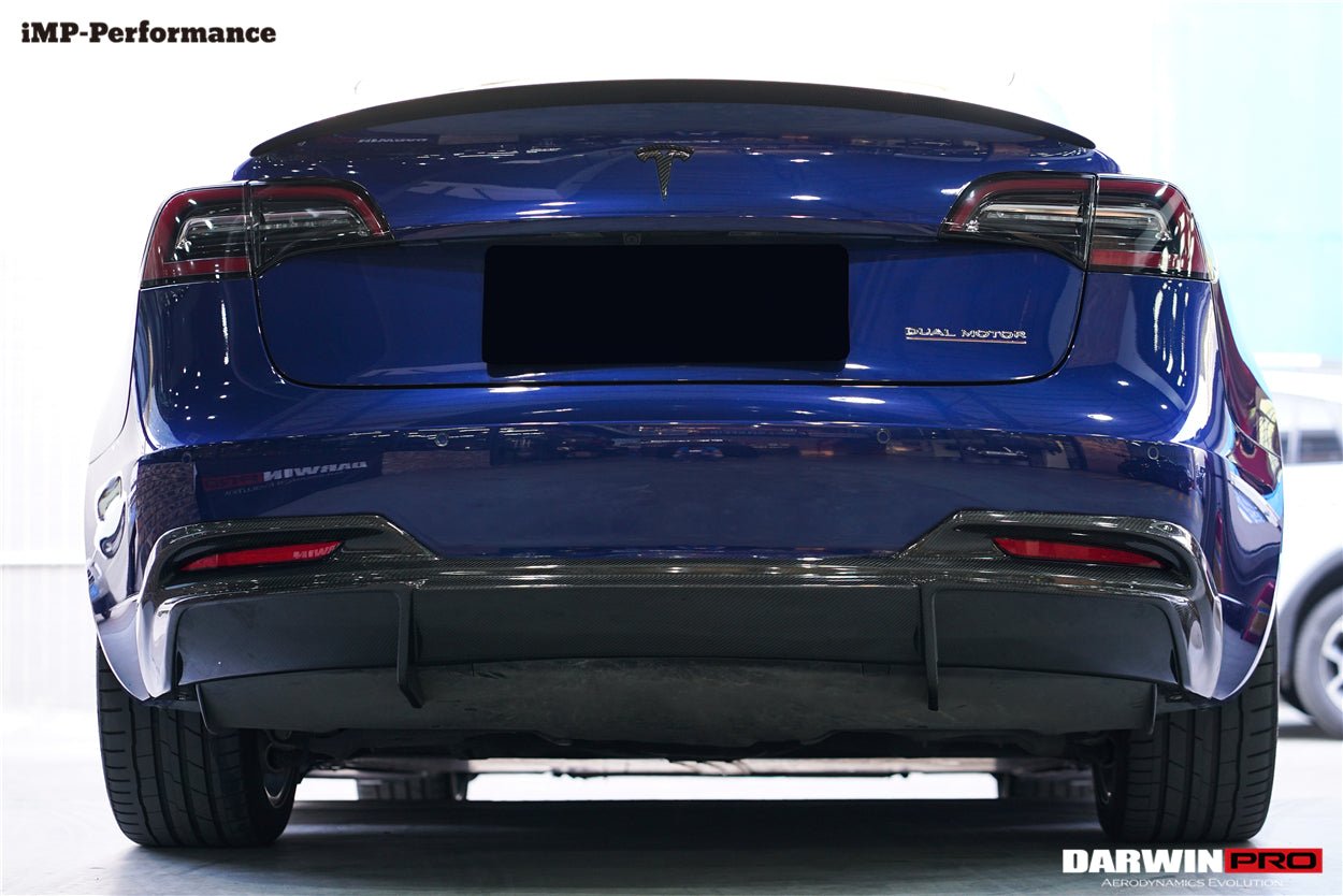 DARWINPRO - TESLA MODEL 3 IMP PERFORMANCE CARBON FIBER REAR DIFFUSER - Aero Carbon UK