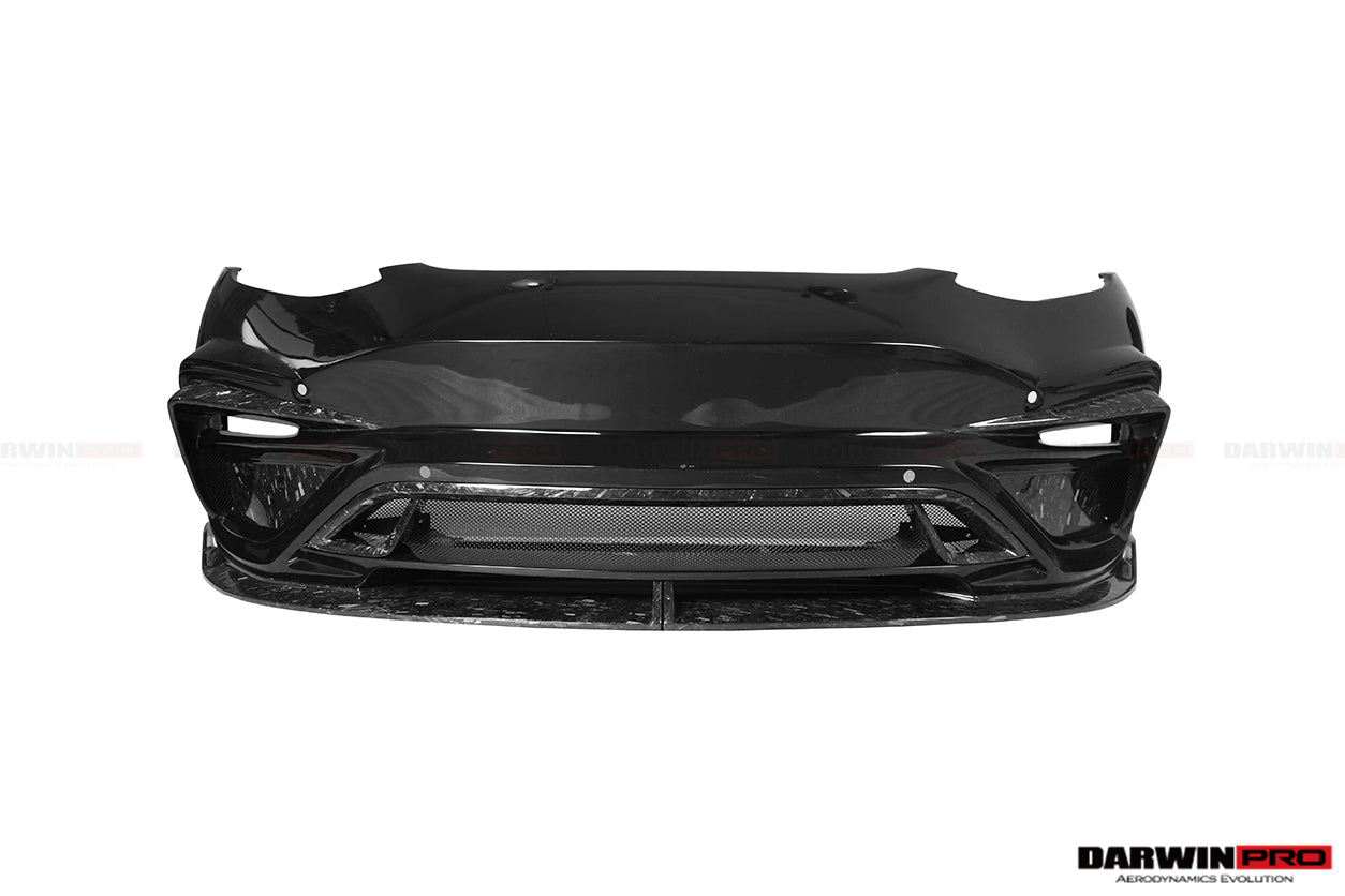 DARWINPRO - TESLA MODEL 3 IMP PERFORMANCE PARTIAL CARBON FIBER FRONT BUMPER - Aero Carbon UK