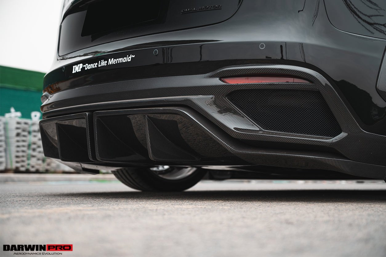 DARWINPRO - TESLA MODEL 3 IMP PERFORMANCE PARTIAL CARBON FIBER REAR BUMPER&nbsp; - Aero Carbon UK