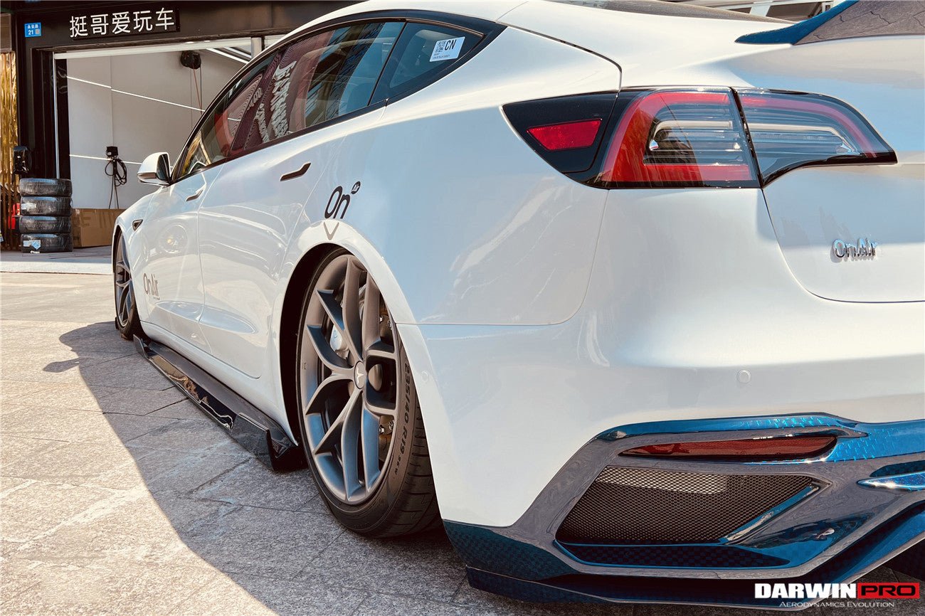 DARWINPRO - TESLA MODEL 3 IMP PERFORMANCE PARTIAL CARBON FIBER REAR BUMPER&nbsp; - Aero Carbon UK