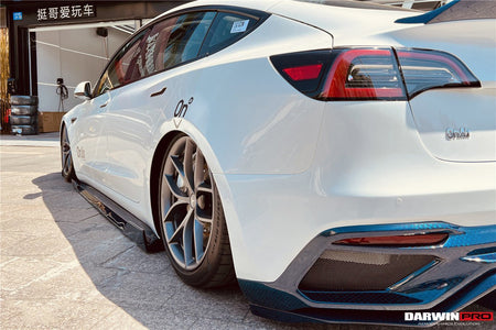 DARWINPRO - TESLA MODEL 3 IMP PERFORMANCE PARTIAL CARBON FIBER REAR BUMPER&nbsp; - Aero Carbon UK