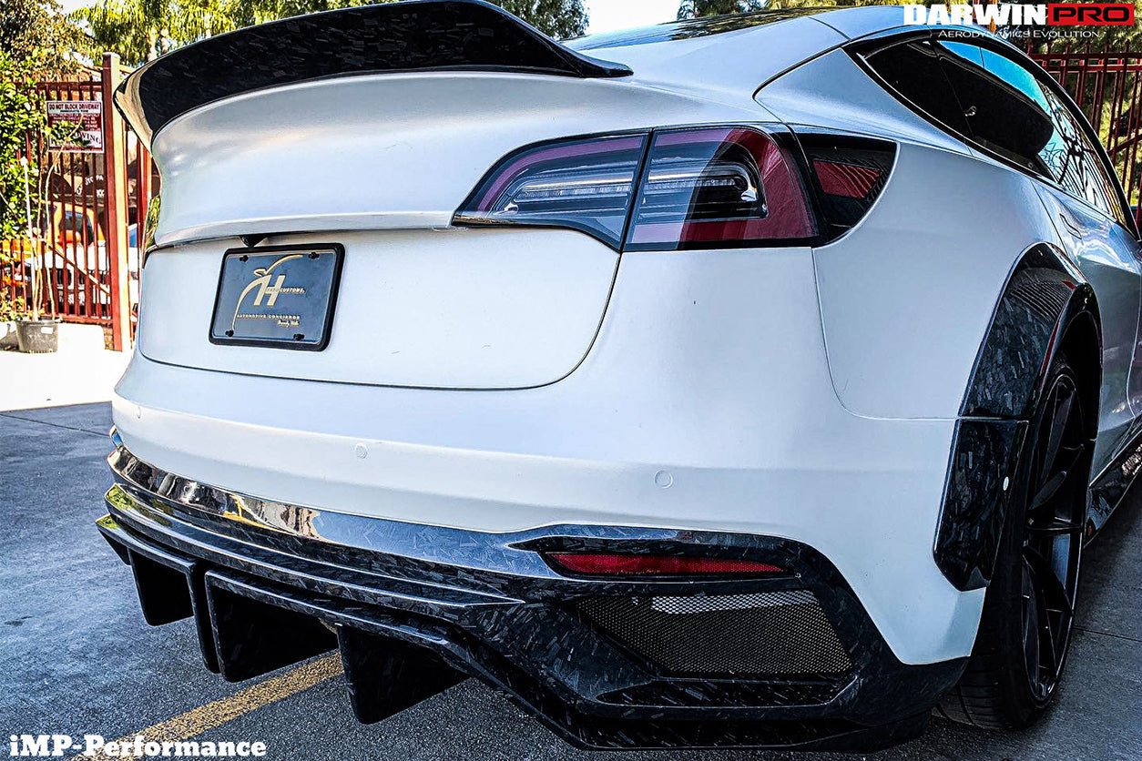 DARWINPRO - TESLA MODEL 3 IMP PERFORMANCE PARTIAL CARBON FIBER REAR BUMPER&nbsp; - Aero Carbon UK