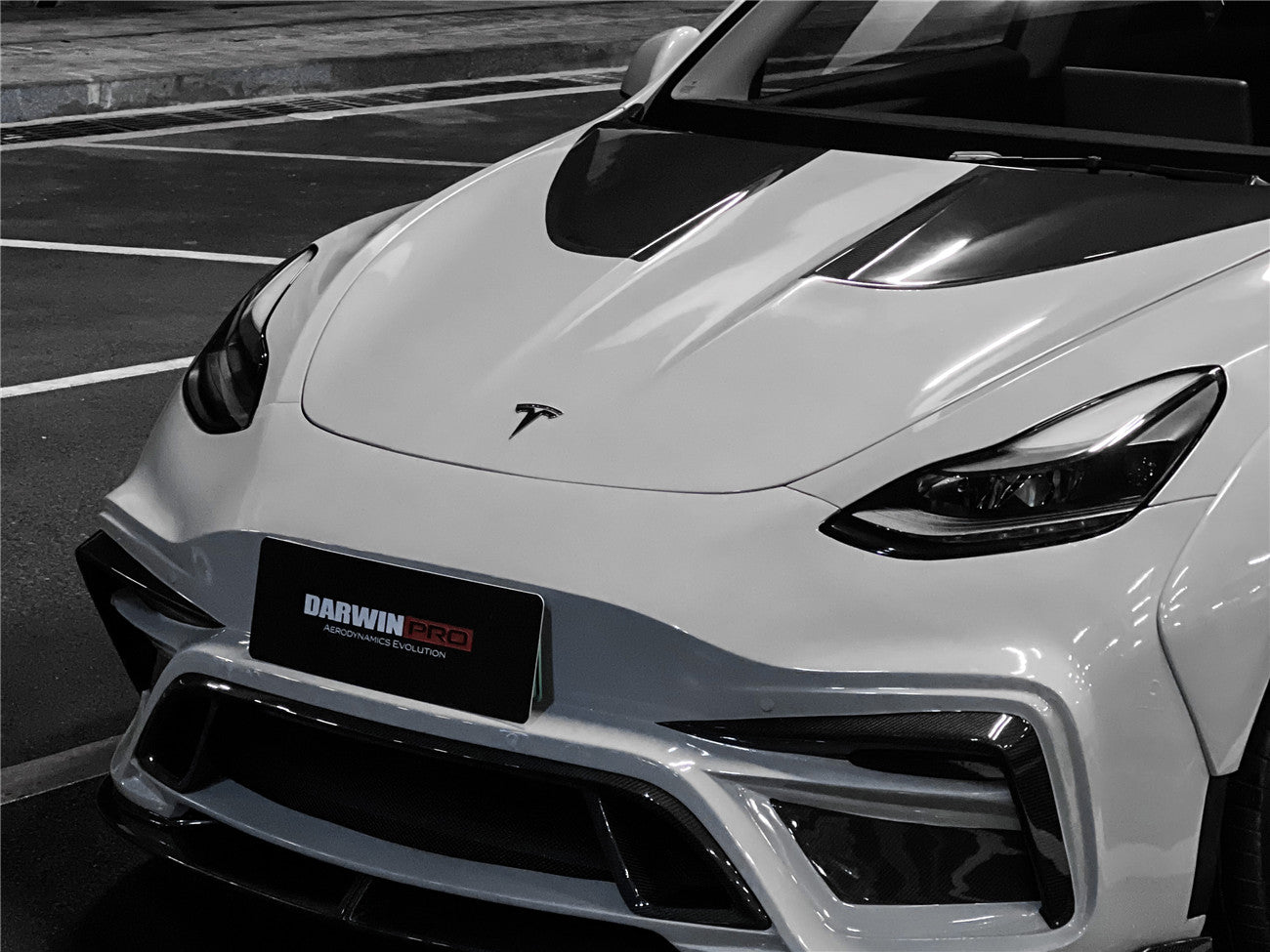 DARWINPRO - TESLA MODEL Y 2020+ IMP PERFORMANCE CARBON FIBER FRONT BUMPER - Aero Carbon UK