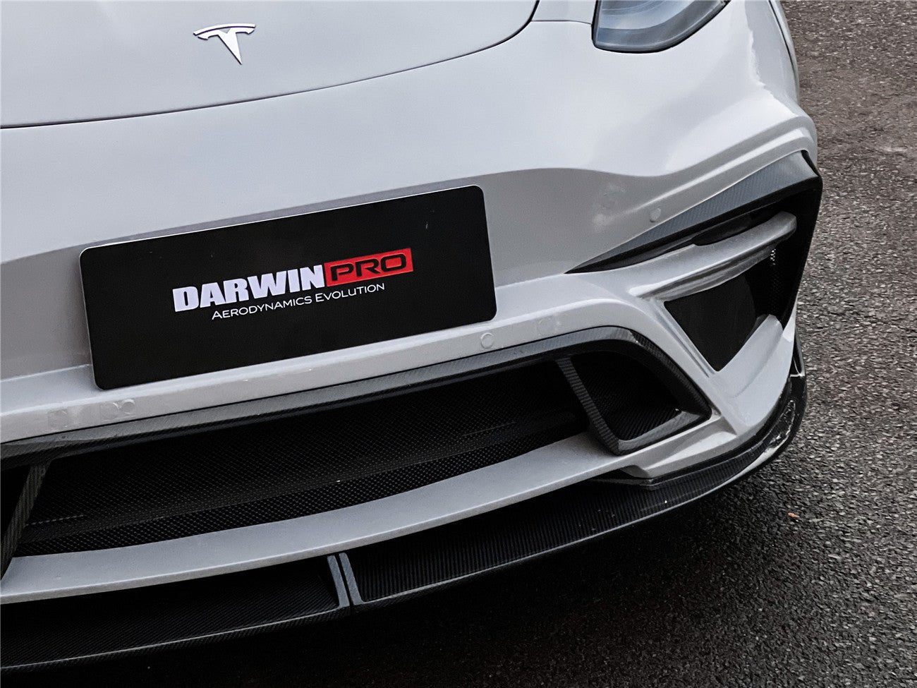 DARWINPRO - TESLA MODEL Y 2020+ IMP PERFORMANCE CARBON FIBER FRONT BUMPER - Aero Carbon UK