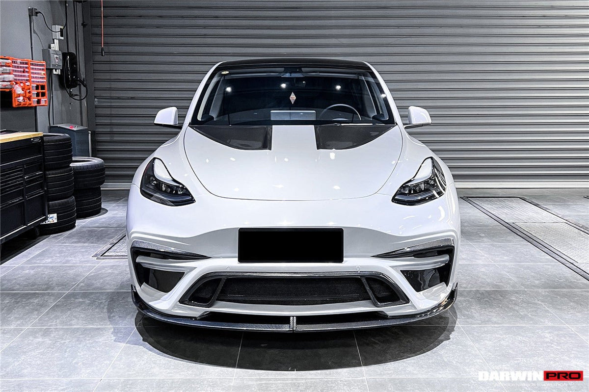 DARWINPRO - TESLA MODEL Y 2020+ IMP PERFORMANCE CARBON FIBER FRONT BUMPER - Aero Carbon UK