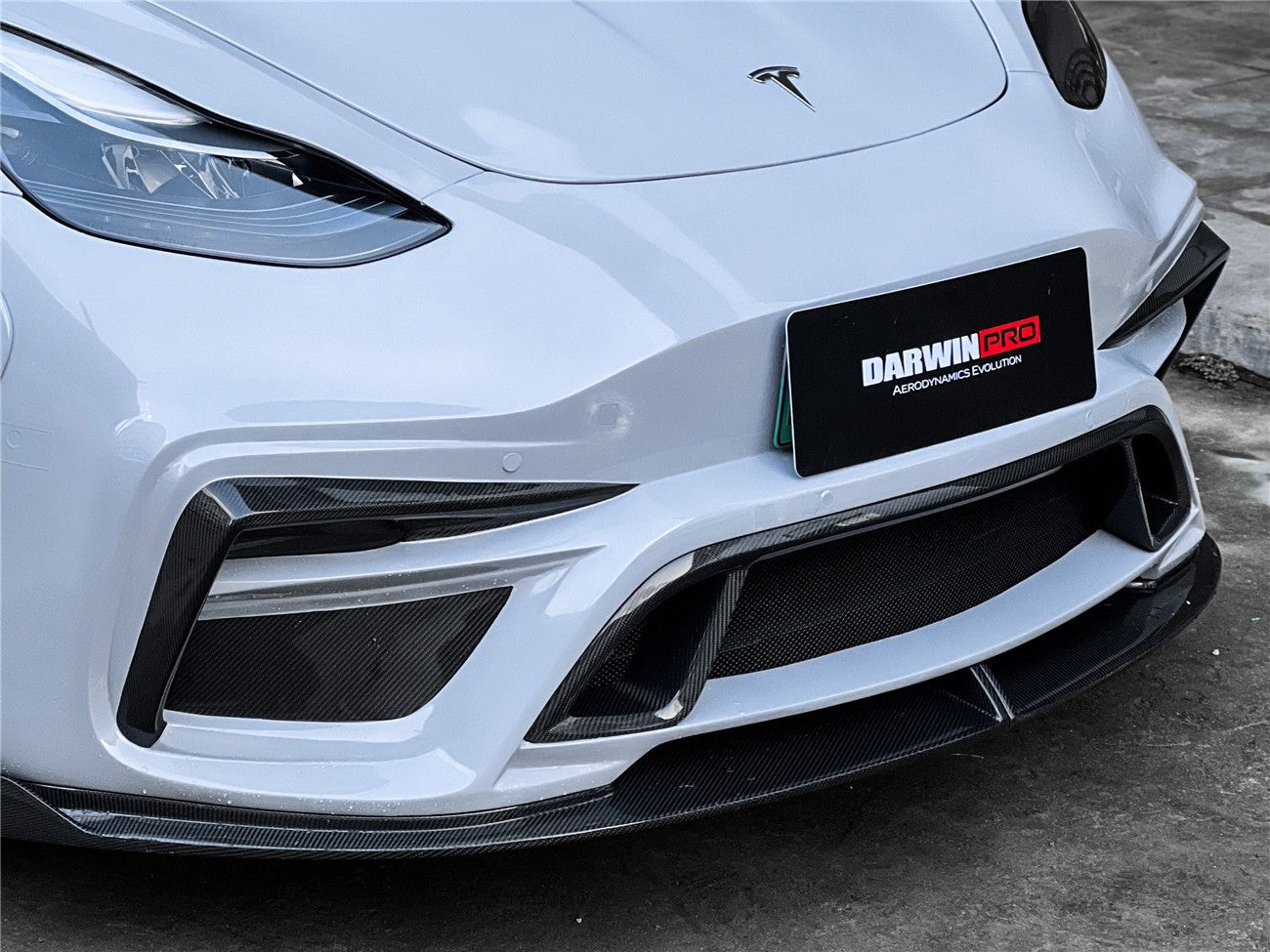 DARWINPRO - TESLA MODEL Y 2020+ IMP PERFORMANCE CARBON FIBER FRONT BUMPER - Aero Carbon UK