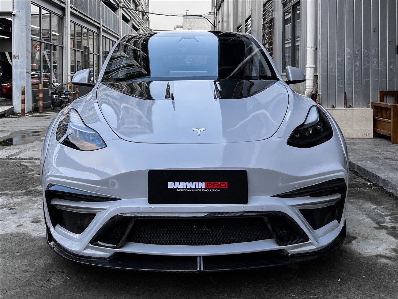 DARWINPRO - TESLA MODEL Y 2020+ IMP PERFORMANCE CARBON FIBER FRONT BUMPER - Aero Carbon UK