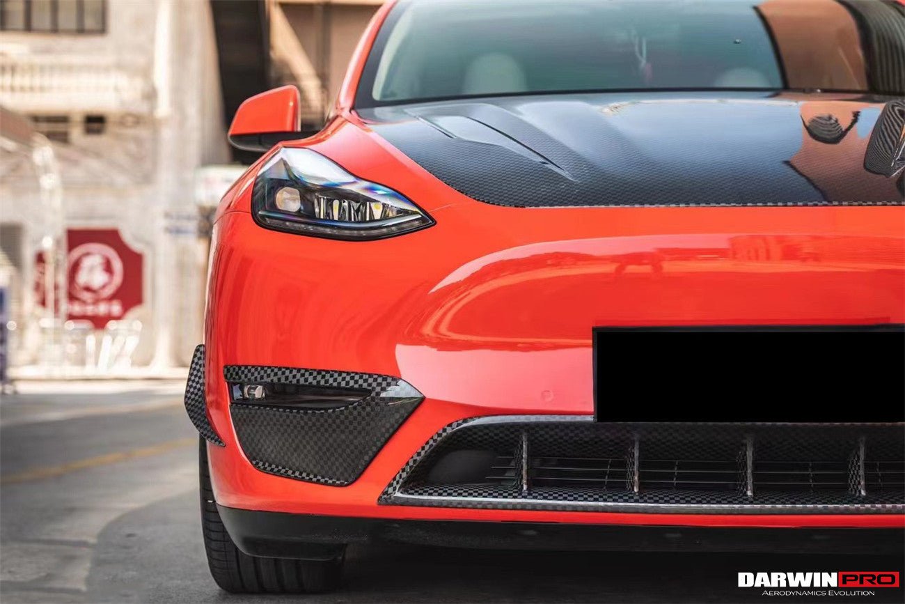 DARWINPRO - TESLA MODEL Y 2020+ IMP PERFORMANCE CARBON FIBER FRONT BUMPER GRILL - Aero Carbon UK