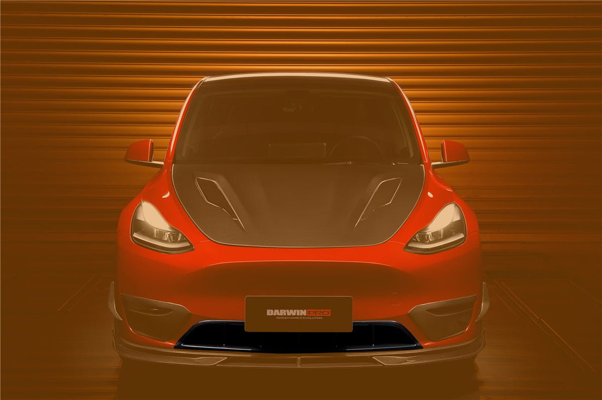 DARWINPRO - TESLA MODEL Y 2020+ IMP PERFORMANCE CARBON FIBER FRONT BUMPER GRILL - Aero Carbon UK