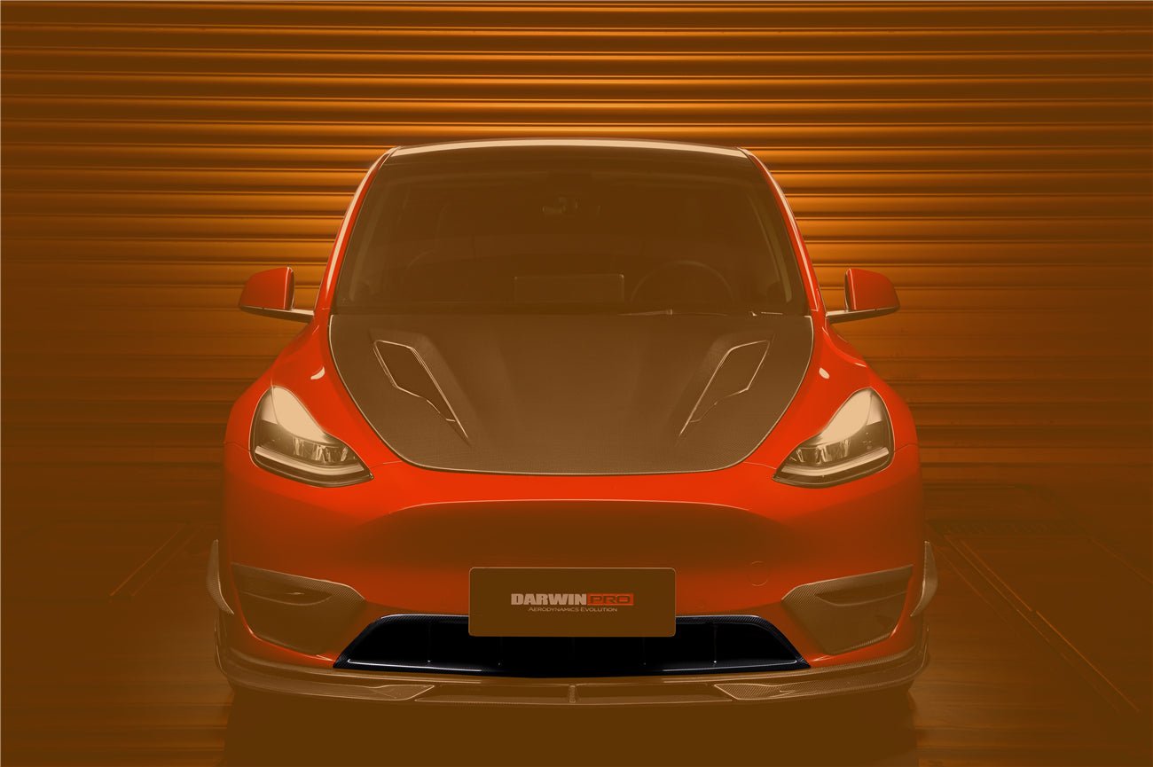 DARWINPRO - TESLA MODEL Y 2020+ IMP PERFORMANCE CARBON FIBER FRONT BUMPER GRILL - Aero Carbon UK