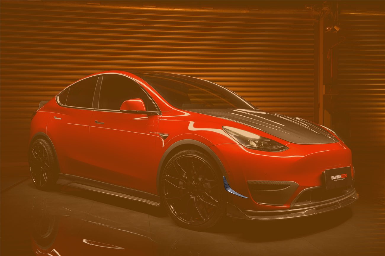 DARWINPRO - TESLA MODEL Y 2020+ IMP PERFORMANCE CARBON FIBER FRONT CANARDS - Aero Carbon UK