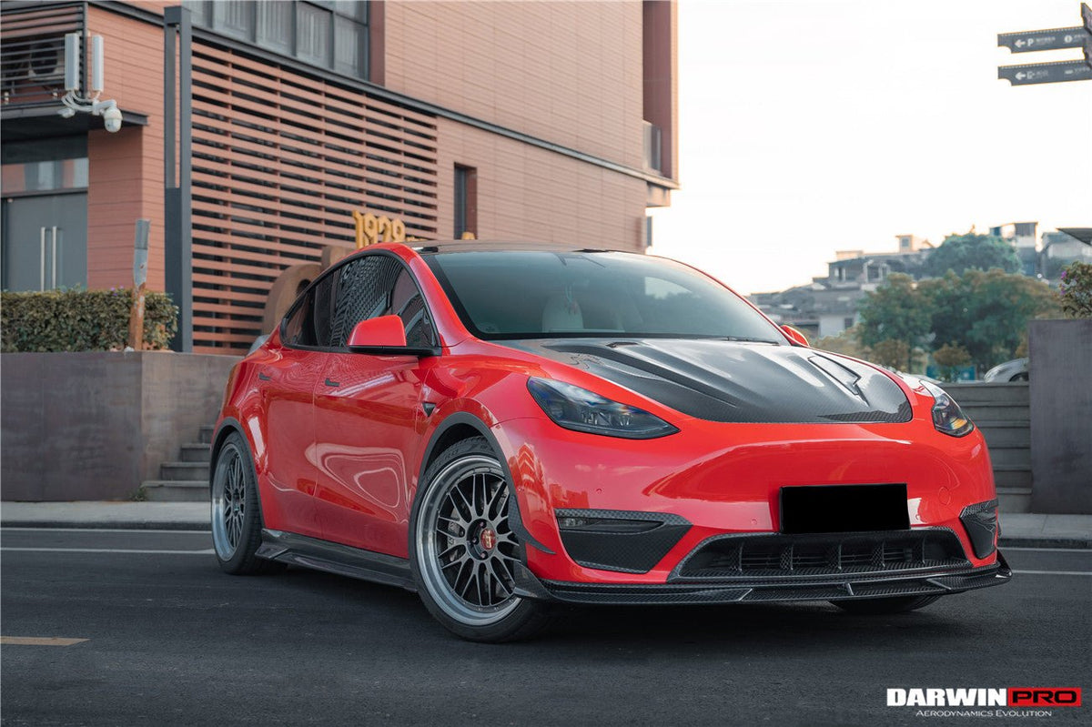 DARWINPRO - TESLA MODEL Y 2020+ IMP PERFORMANCE CARBON FIBER FRONT CANARDS - Aero Carbon UK