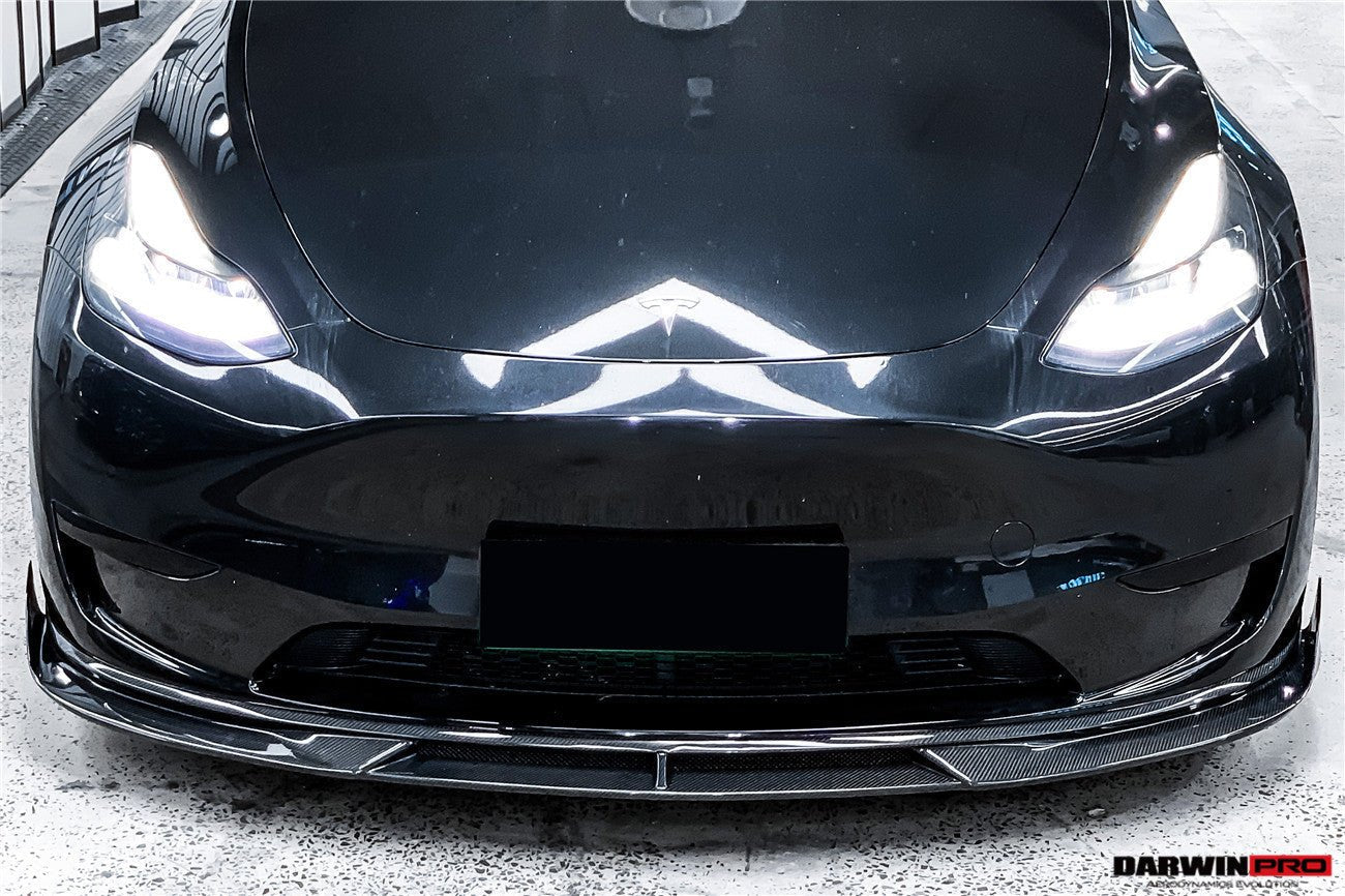 DARWINPRO - TESLA MODEL Y 2020+ IMP PERFORMANCE CARBON FIBER FRONT LIP - Aero Carbon UK