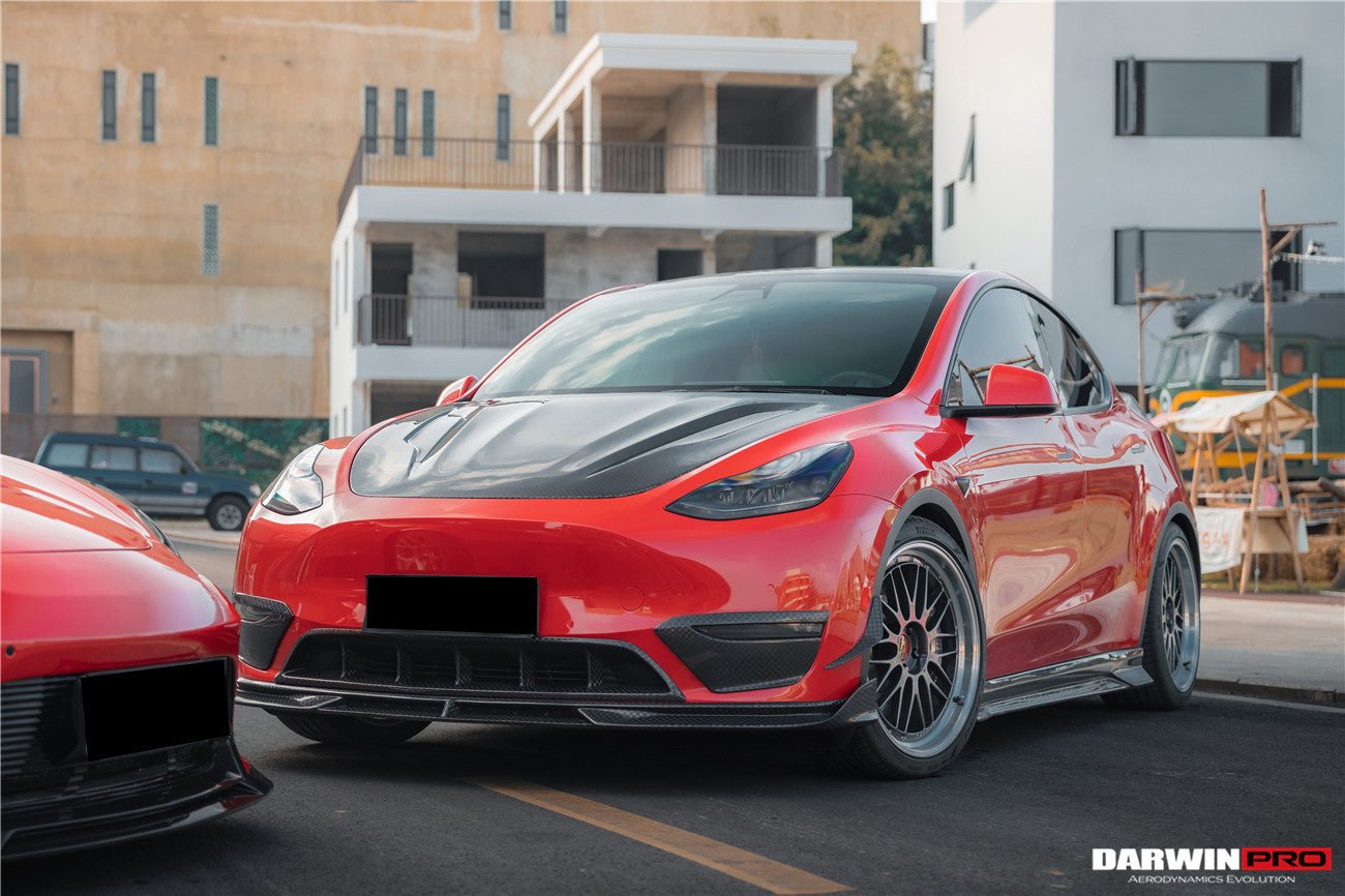 DARWINPRO - TESLA MODEL Y 2020+ IMP PERFORMANCE CARBON FIBER FRONT LIP - Aero Carbon UK