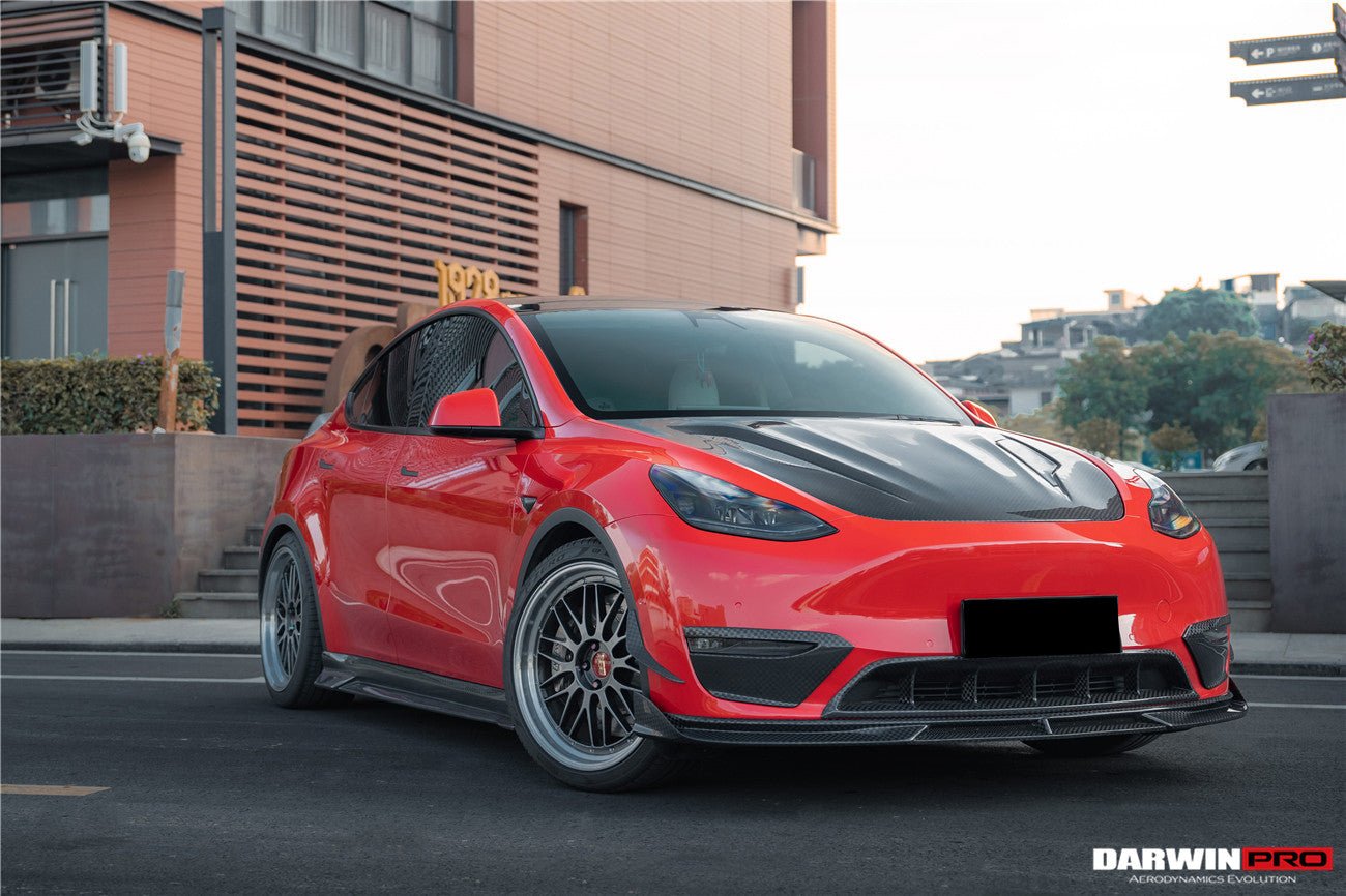 DARWINPRO - TESLA MODEL Y 2020+ IMP PERFORMANCE CARBON FIBER FRONT LIP - Aero Carbon UK