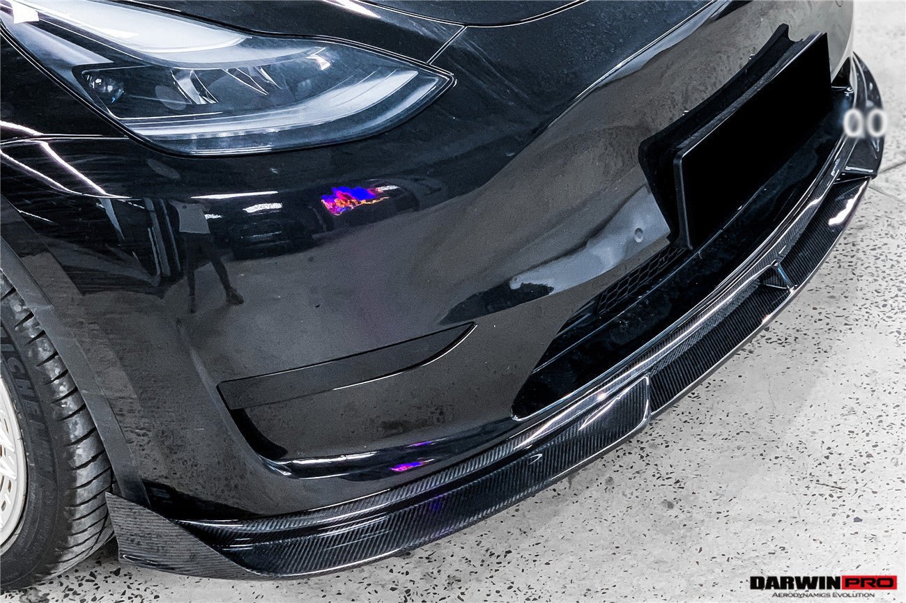 DARWINPRO - TESLA MODEL Y 2020+ IMP PERFORMANCE CARBON FIBER FRONT LIP - Aero Carbon UK