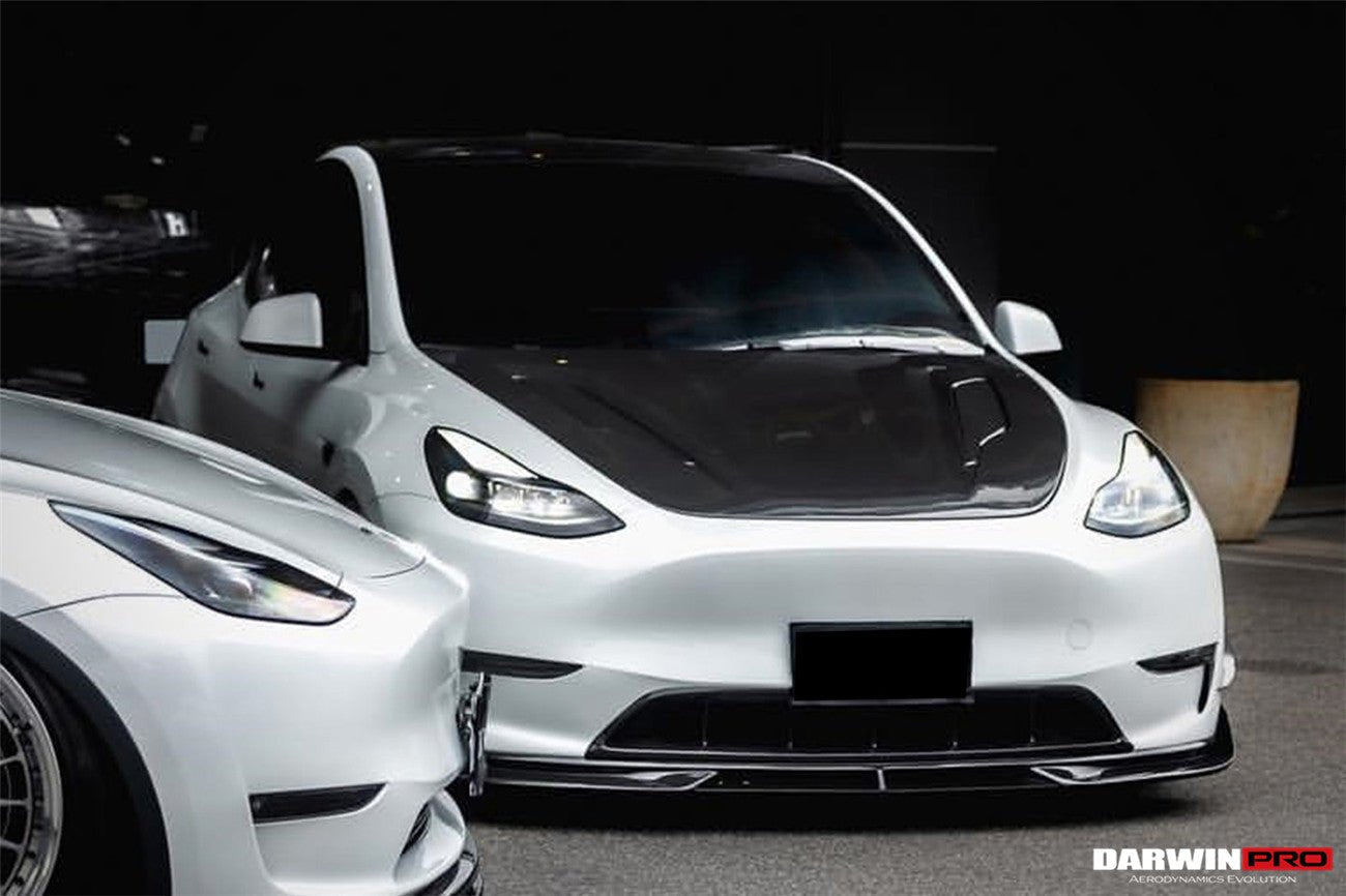 DARWINPRO - TESLA MODEL Y 2020+ IMP PERFORMANCE CARBON FIBER FRONT LIP - Aero Carbon UK