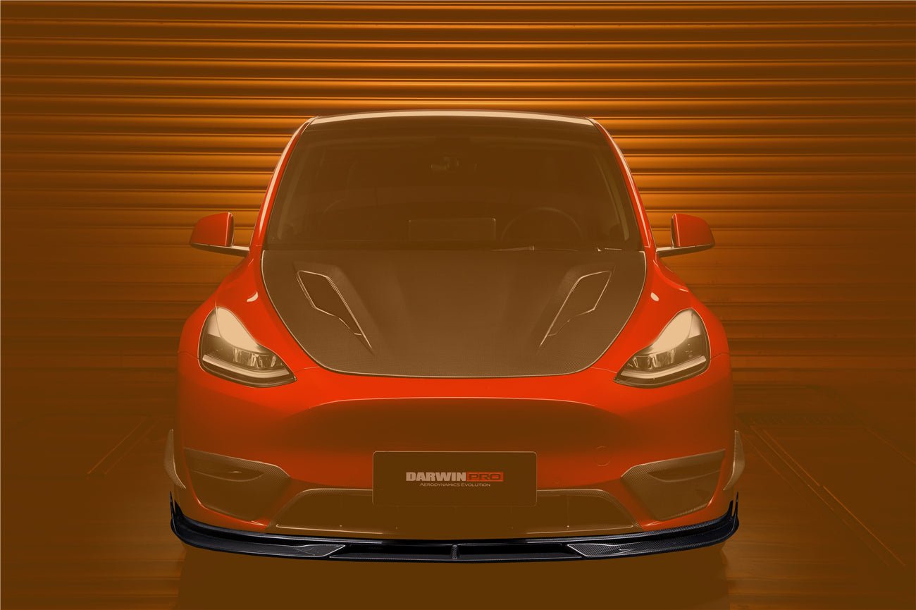 DARWINPRO - TESLA MODEL Y 2020+ IMP PERFORMANCE CARBON FIBER FRONT LIP - Aero Carbon UK