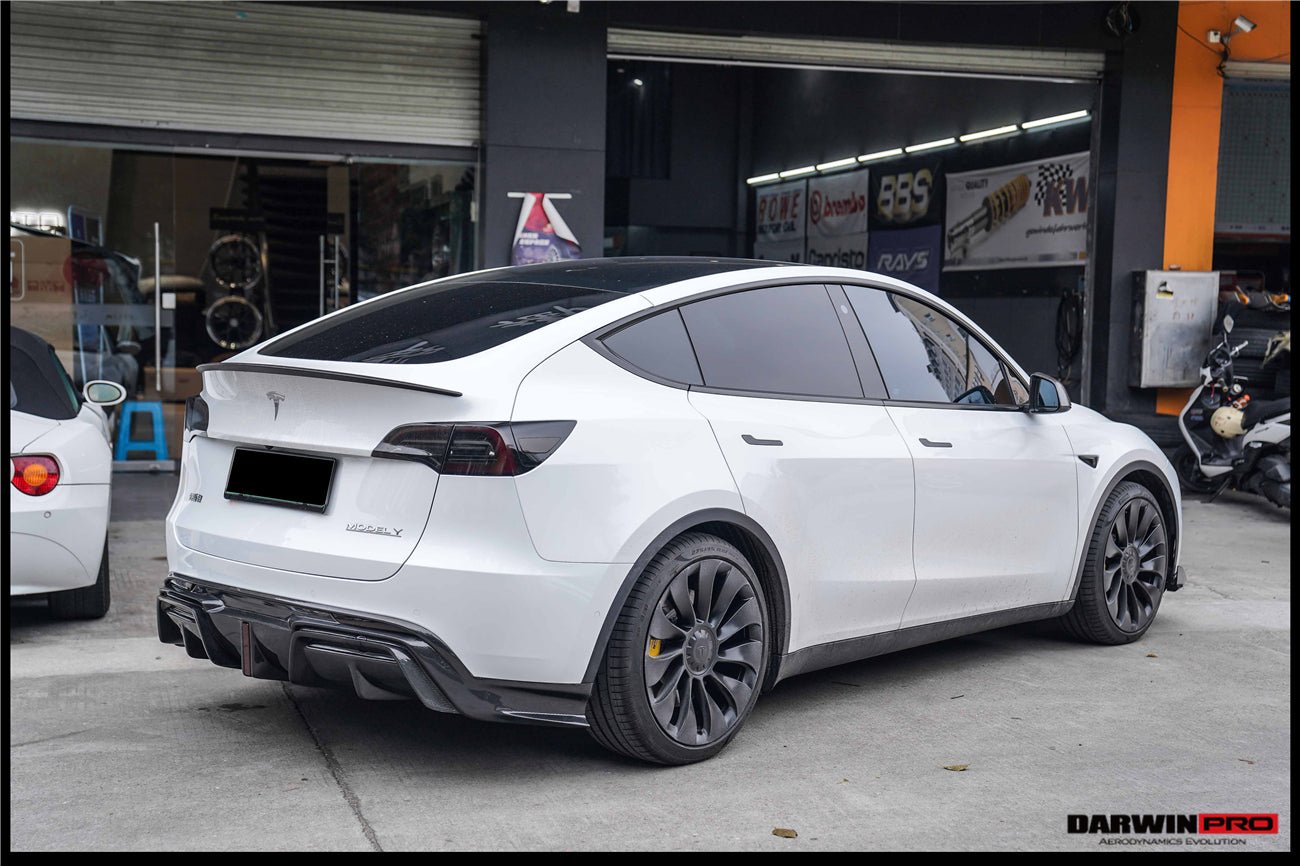 DARWINPRO - TESLA MODEL Y 2020+ IMP PERFORMANCE CARBON FIBER LED REAR DIFFUSER - Aero Carbon UK