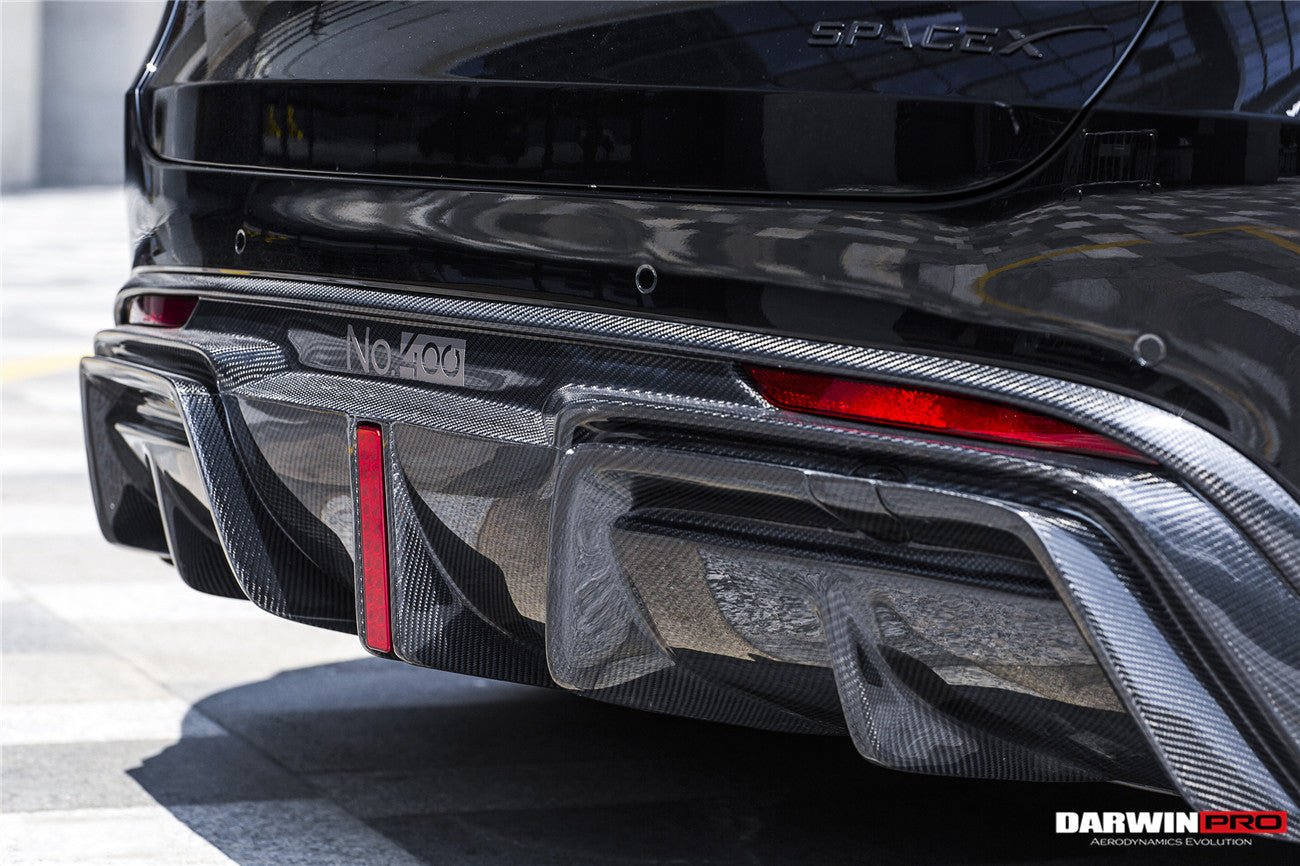 DARWINPRO - TESLA MODEL Y 2020+ IMP PERFORMANCE CARBON FIBER LED REAR DIFFUSER - Aero Carbon UK