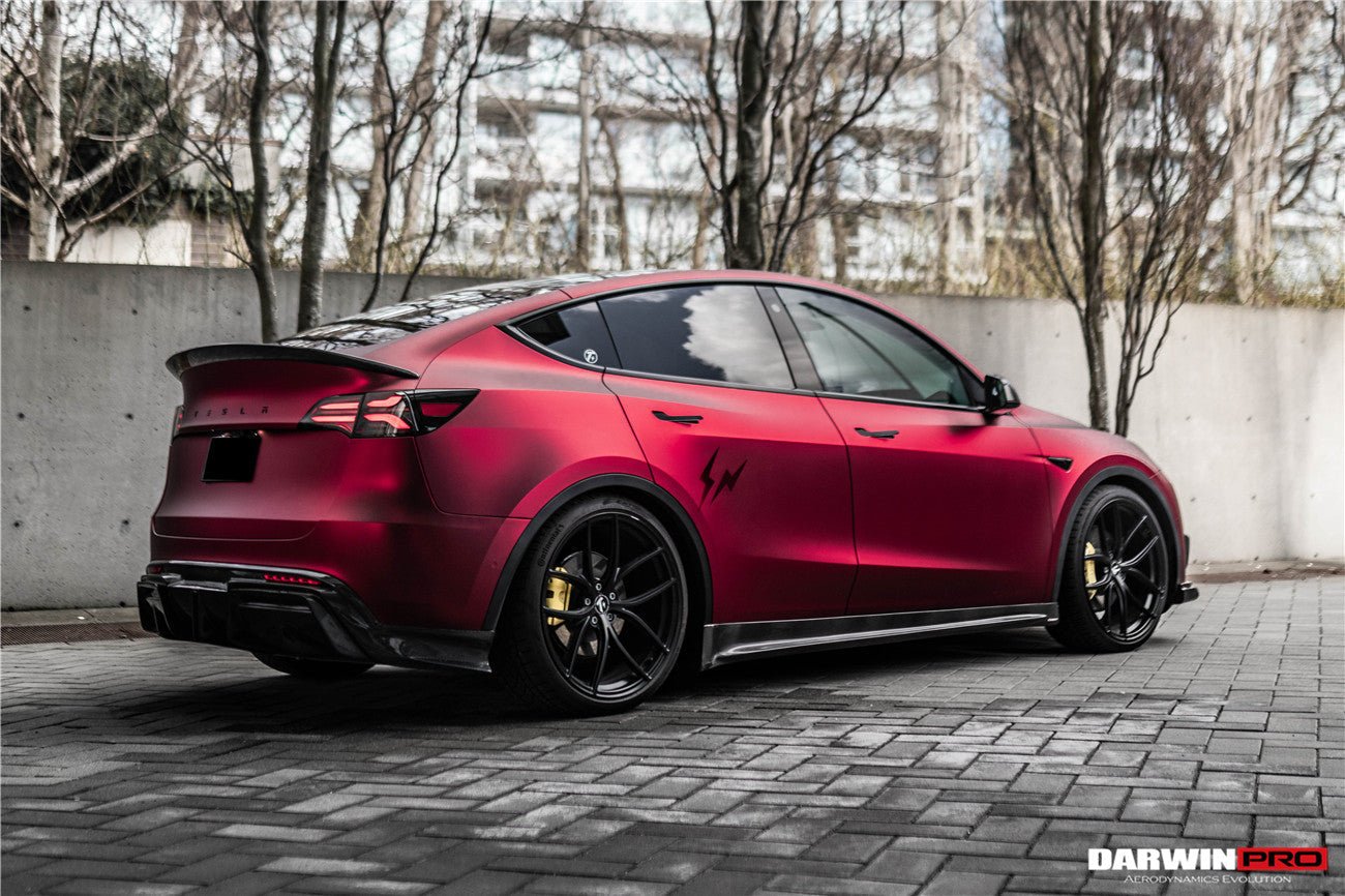 DARWINPRO - TESLA MODEL Y 2020+ IMP PERFORMANCE CARBON FIBER LED REAR DIFFUSER - Aero Carbon UK