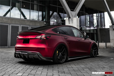 DARWINPRO - TESLA MODEL Y 2020+ IMP PERFORMANCE CARBON FIBER LED REAR DIFFUSER - Aero Carbon UK