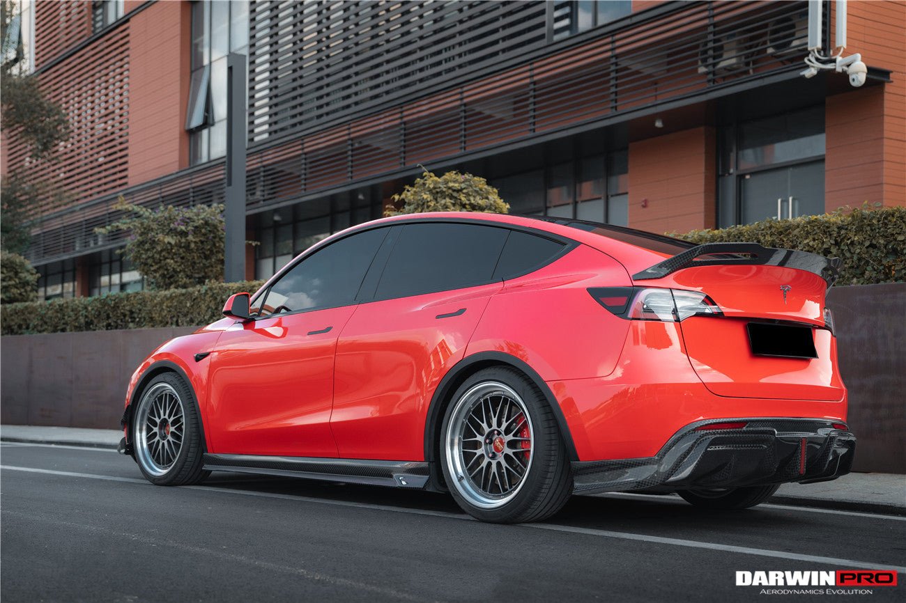 DARWINPRO - TESLA MODEL Y 2020+ IMP PERFORMANCE CARBON FIBER LED REAR DIFFUSER - Aero Carbon UK