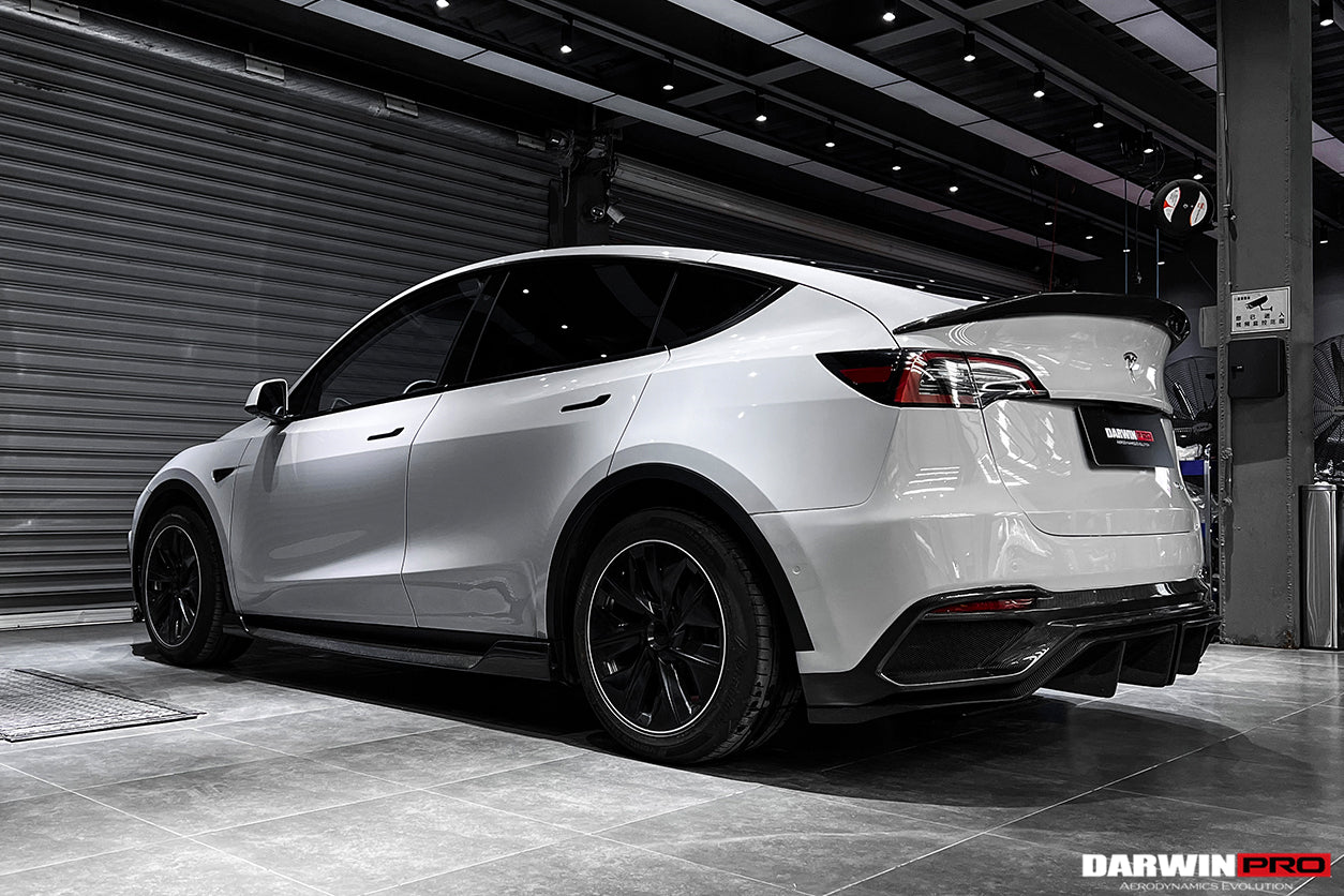 DARWINPRO - TESLA MODEL Y 2020+ IMP PERFORMANCE CARBON FIBER REAR BUMPER AND LED DIFFUSER AND LED DIFFUSER - Aero Carbon UK