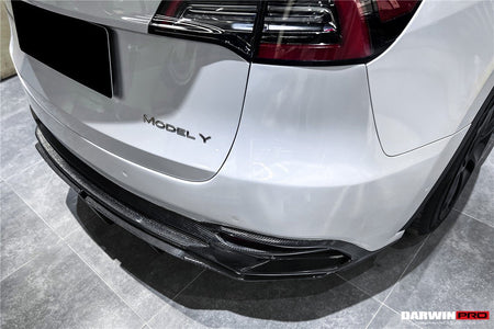 DARWINPRO - TESLA MODEL Y 2020+ IMP PERFORMANCE CARBON FIBER REAR BUMPER AND LED DIFFUSER AND LED DIFFUSER - Aero Carbon UK