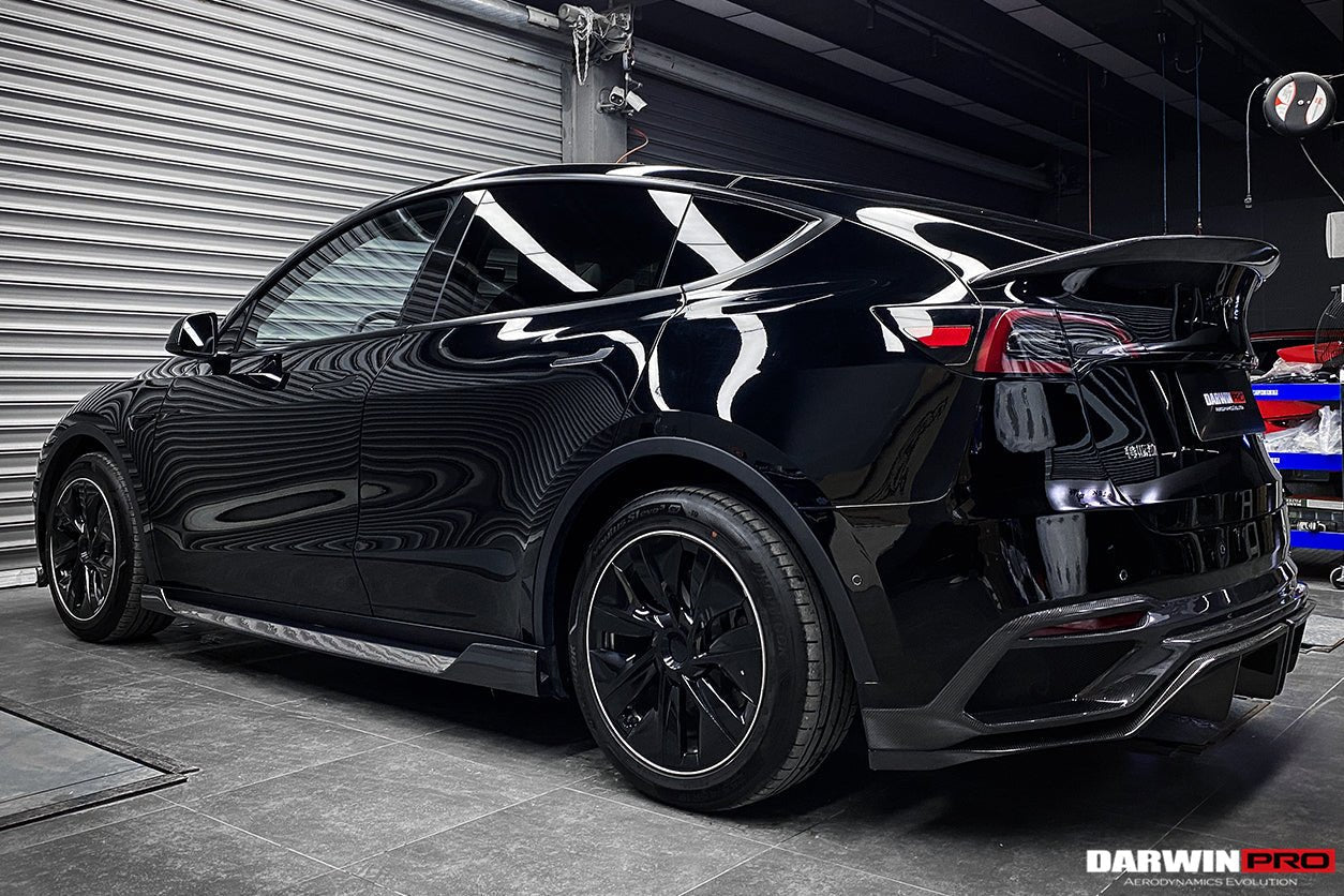 DARWINPRO - TESLA MODEL Y 2020+ IMP PERFORMANCE CARBON FIBER REAR BUMPER AND LED DIFFUSER AND LED DIFFUSER - Aero Carbon UK