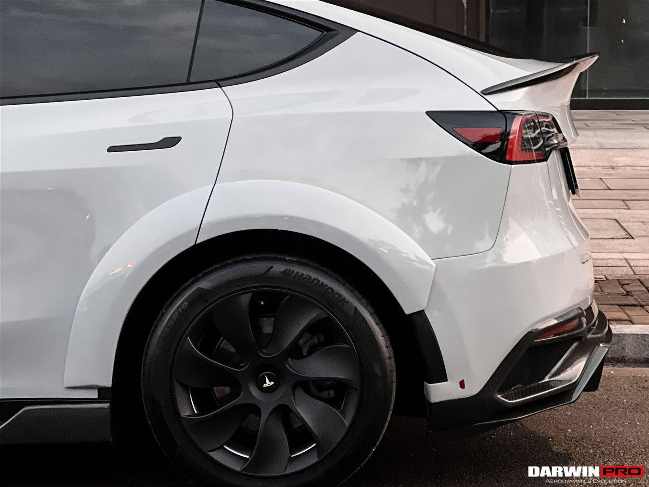 DARWINPRO - TESLA MODEL Y 2020+ IMP PERFORMANCE CARBON FIBER REAR BUMPER AND LED DIFFUSER AND LED DIFFUSER - Aero Carbon UK