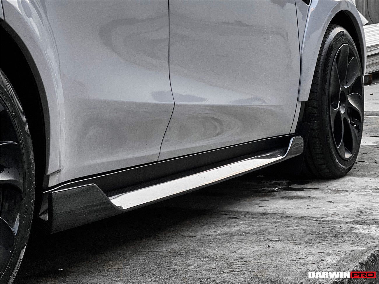 DARWINPRO - TESLA MODEL Y 2020+ IMPII CARBON FIBER SIDE SKIRTS - Aero Carbon UK