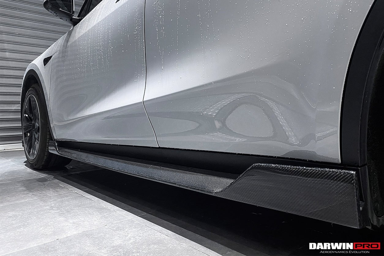 DARWINPRO - TESLA MODEL Y 2020+ IMPII CARBON FIBER SIDE SKIRTS - Aero Carbon UK