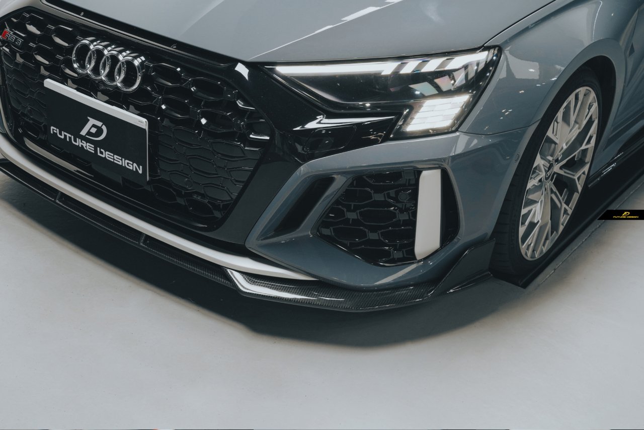 FUTURE DESIGN - AUDI RS3 8Y DRY CARBON FIBRE FRONT LIP - Aero Carbon UK