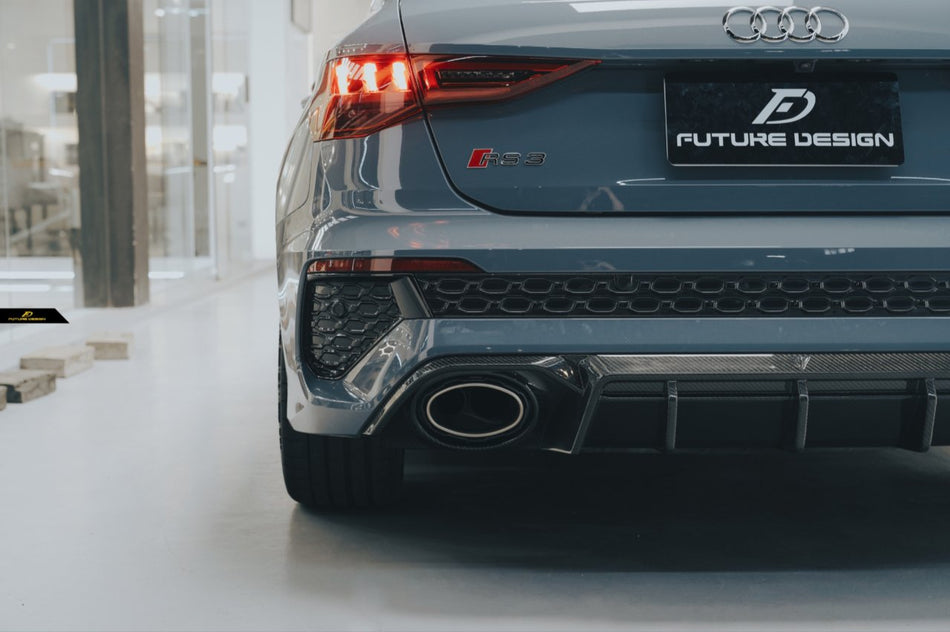 FUTURE DESIGN - AUDI RS3 8Y DRY CARBON FIBRE REAR DIFFUSER – Aero Carbon UK